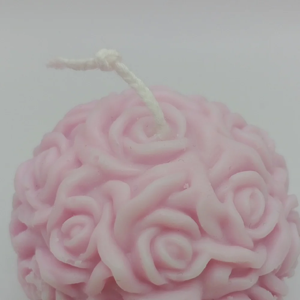 Pink Rose Scented Candle - Picture 3 of 4